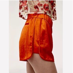 Aritzia Little Moon Silk Shorts